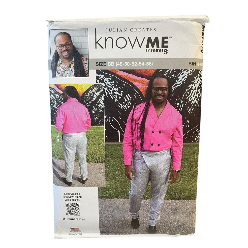 Julian Creates Sewing Pattern ME2079 Mens Size BB 48-56‎ Shirt Pants Modern